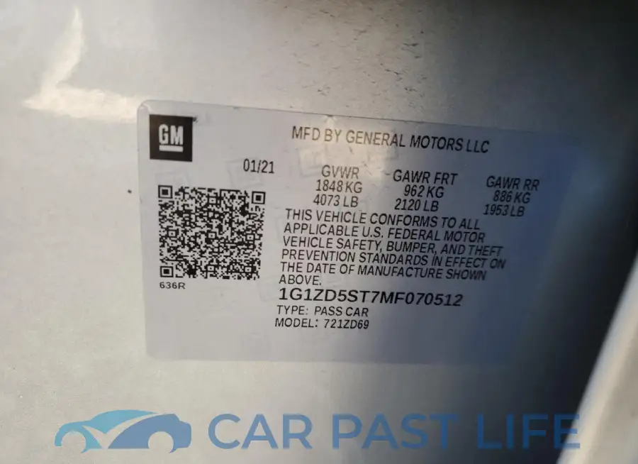 1G1ZD5ST7MF070512# 12