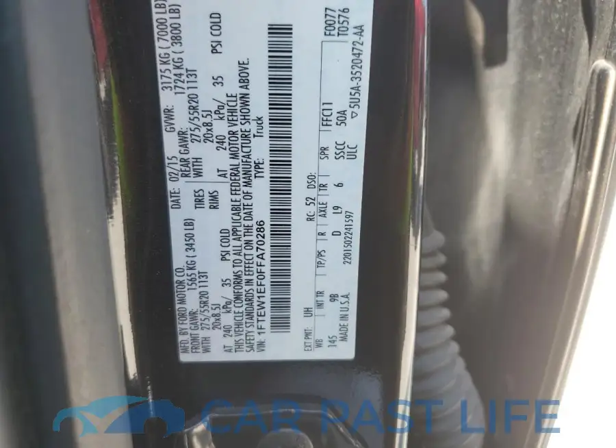 1FTEW1EF0FFA70286# 12
