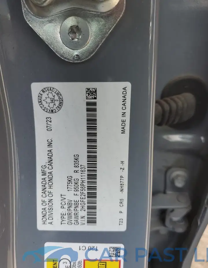 2HGFE2F56PH111637# 13