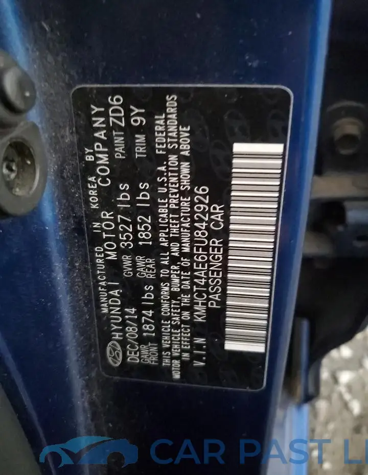 KMHCT4AE6FU842926# 12