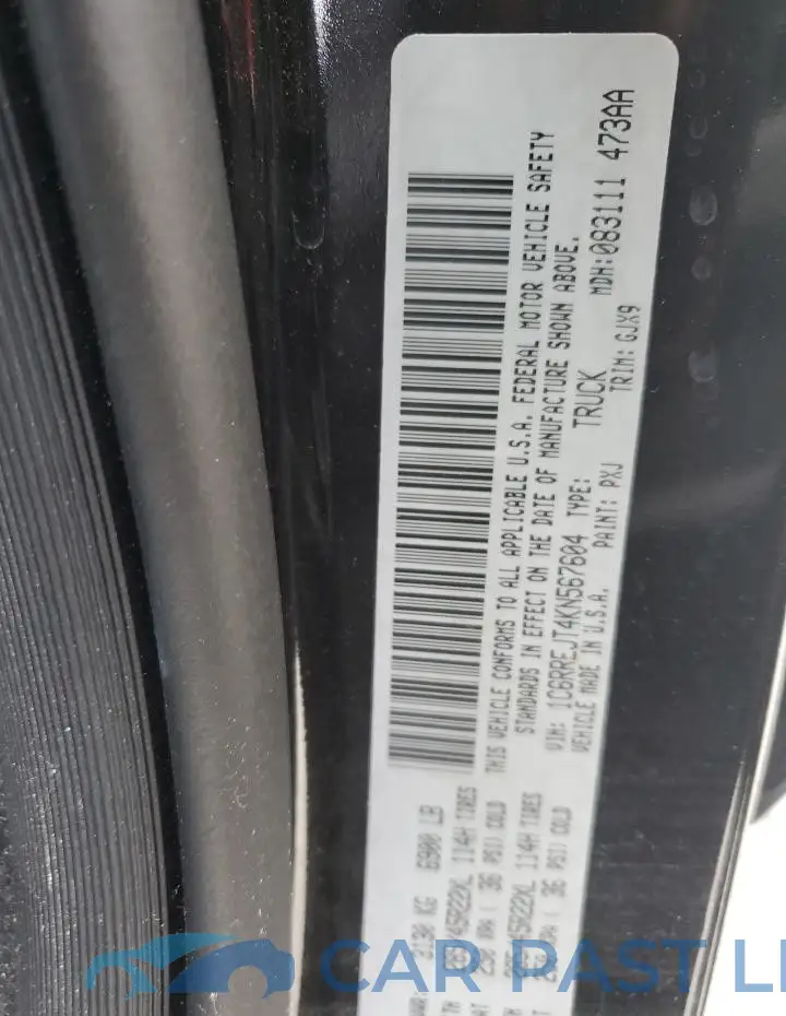 1C6RREJT4KN567604# 13