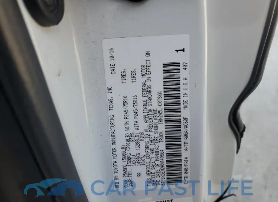 5TFSX5EN2HX049564# 12