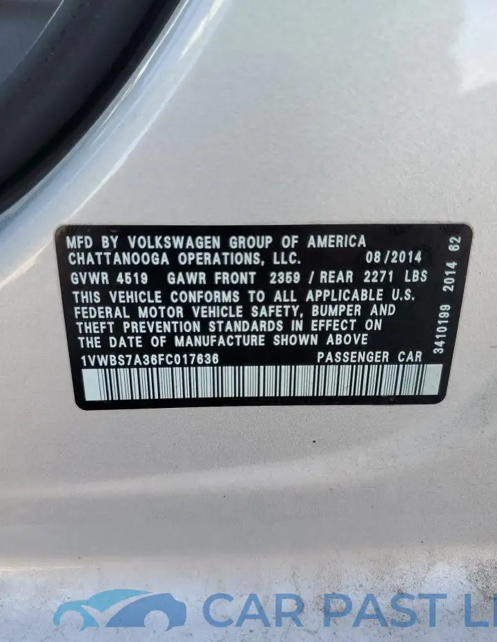 1VWBS7A36FC017636# 13