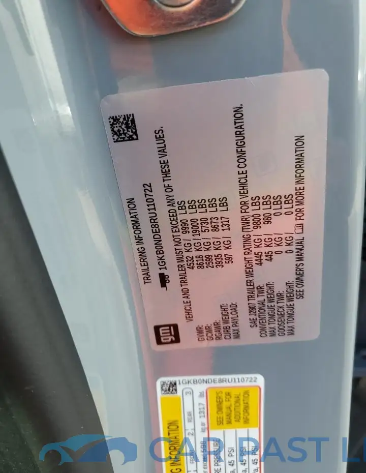 1GKB0NDE8RU110722# 14