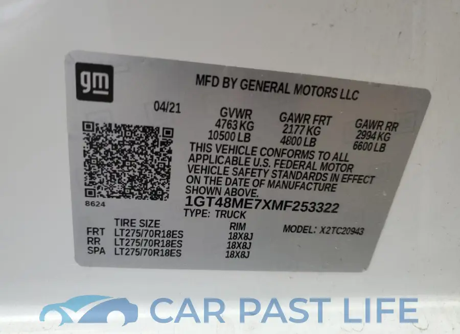 1GT48ME7XMF253322# 12