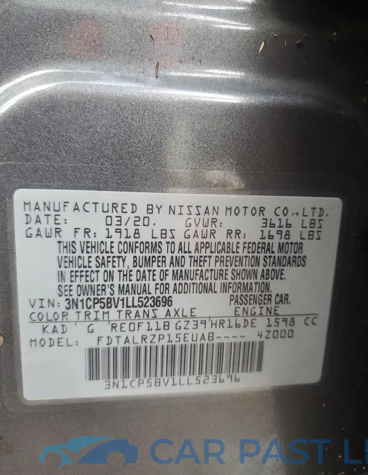 3N1CP5BV1LL523696# 14
