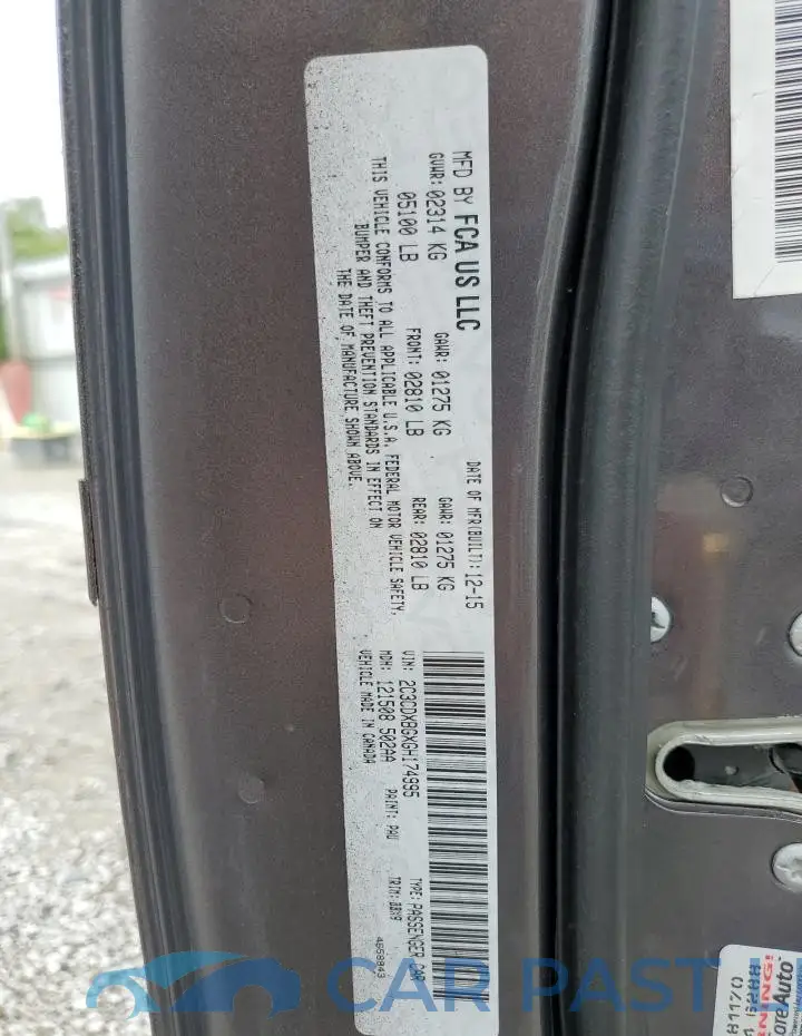 2C3CDXBGXGH174995# 13