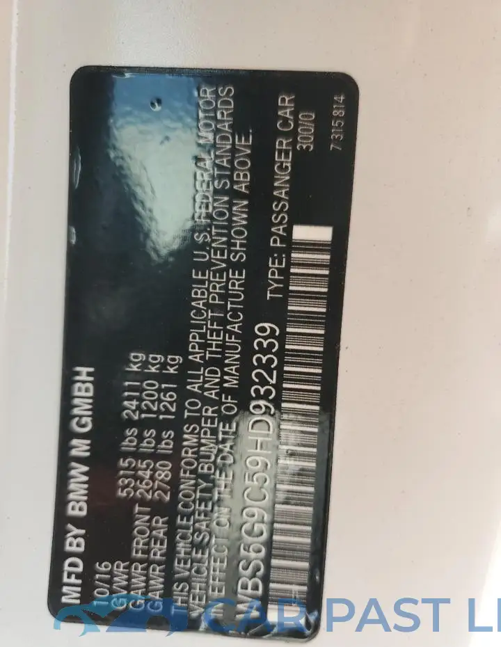 WBS6G9C59HD932339# 13
