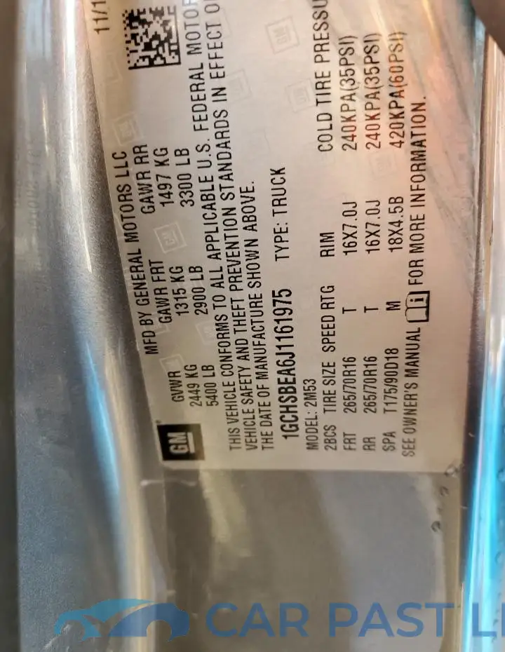 1GCHSBEA6J1161975# 12