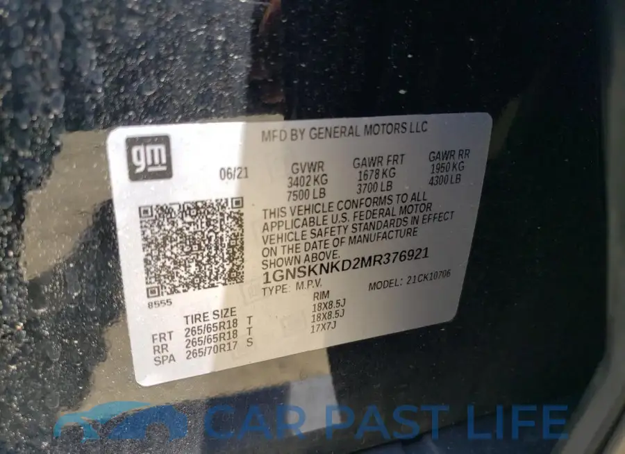 1GNSKNKD2MR376921# 12