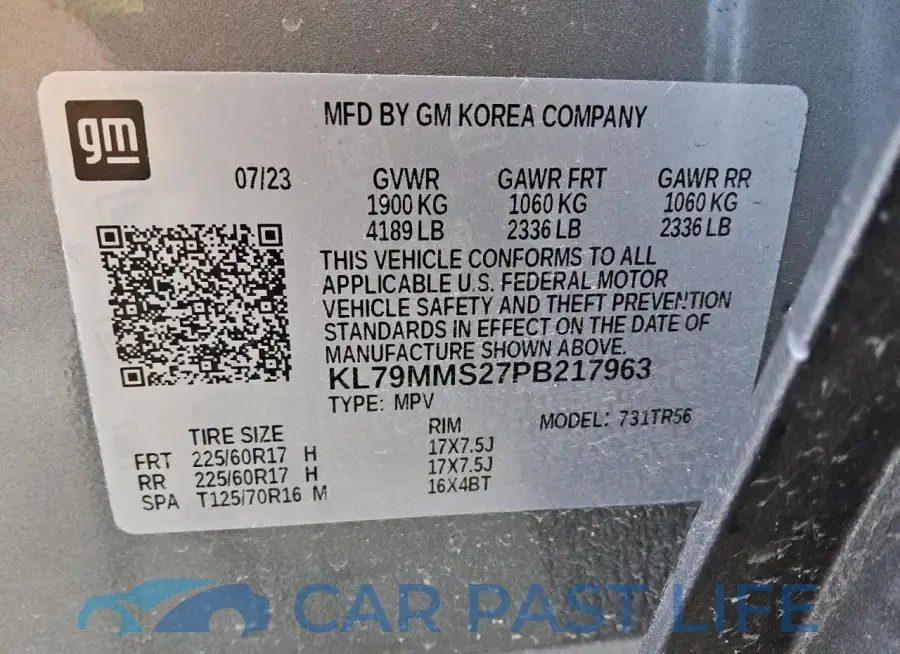 KL79MMS27PB217963# 13