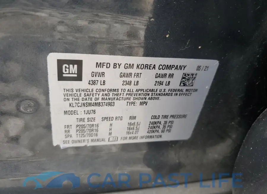 KL7CJNSM4MB374903# 12
