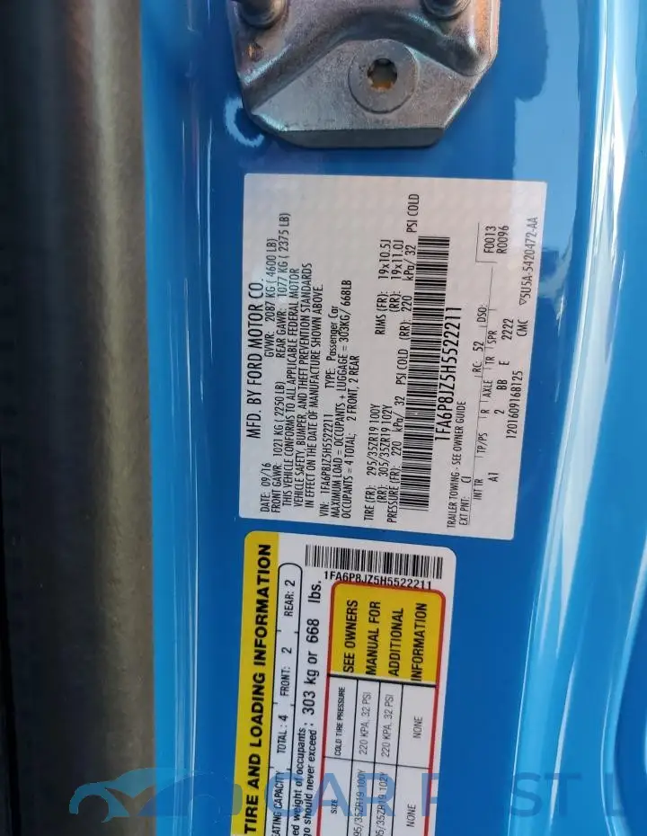 1FA6P8JZ5H5522211# 13