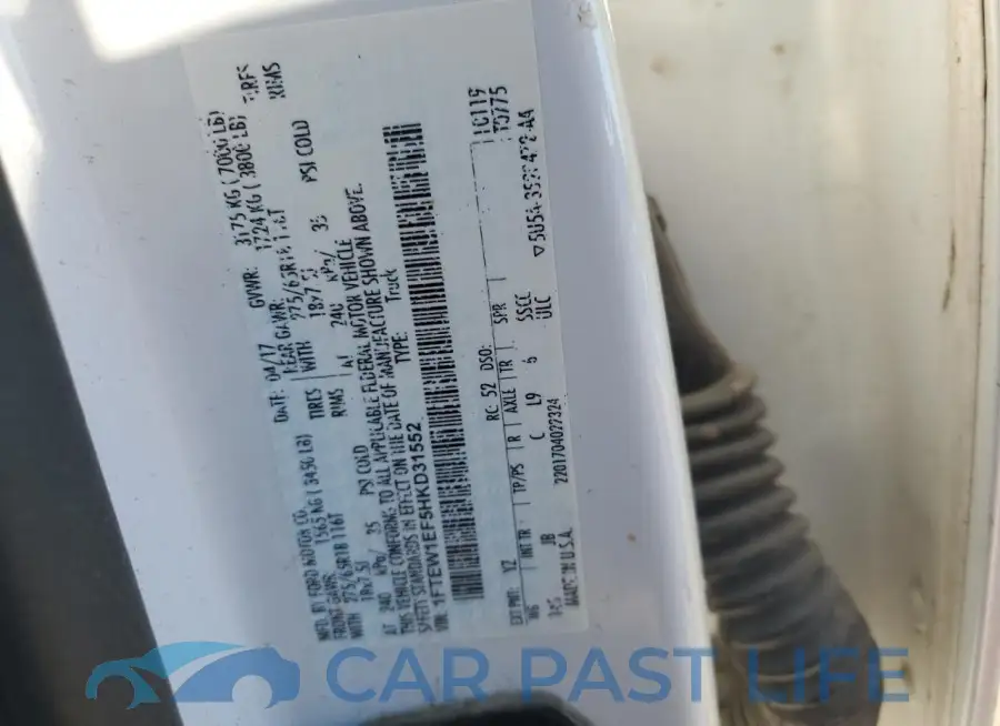 1FTEW1EF5HKD31552# 12