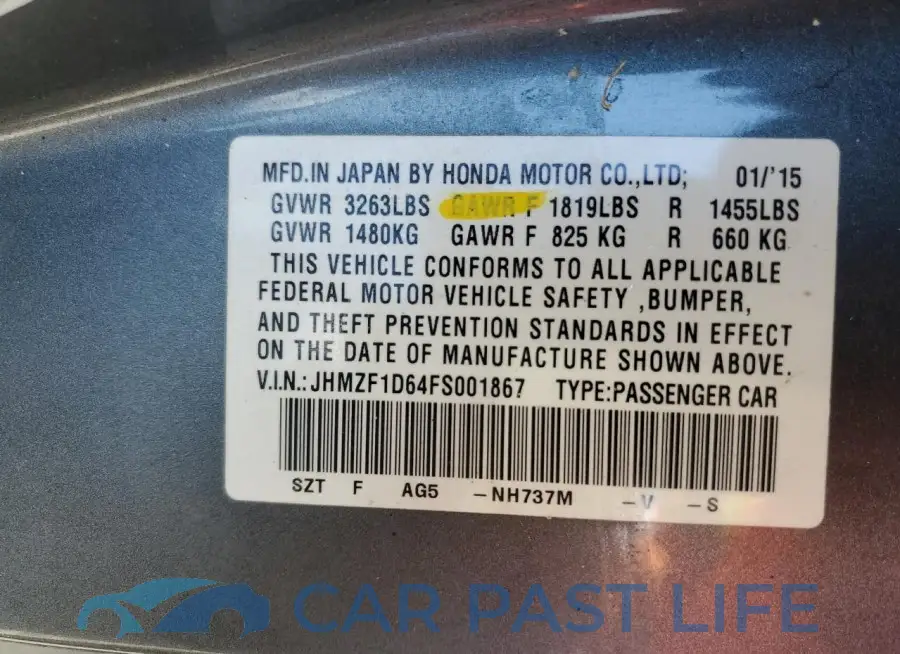 JHMZF1D64FS001867# 13