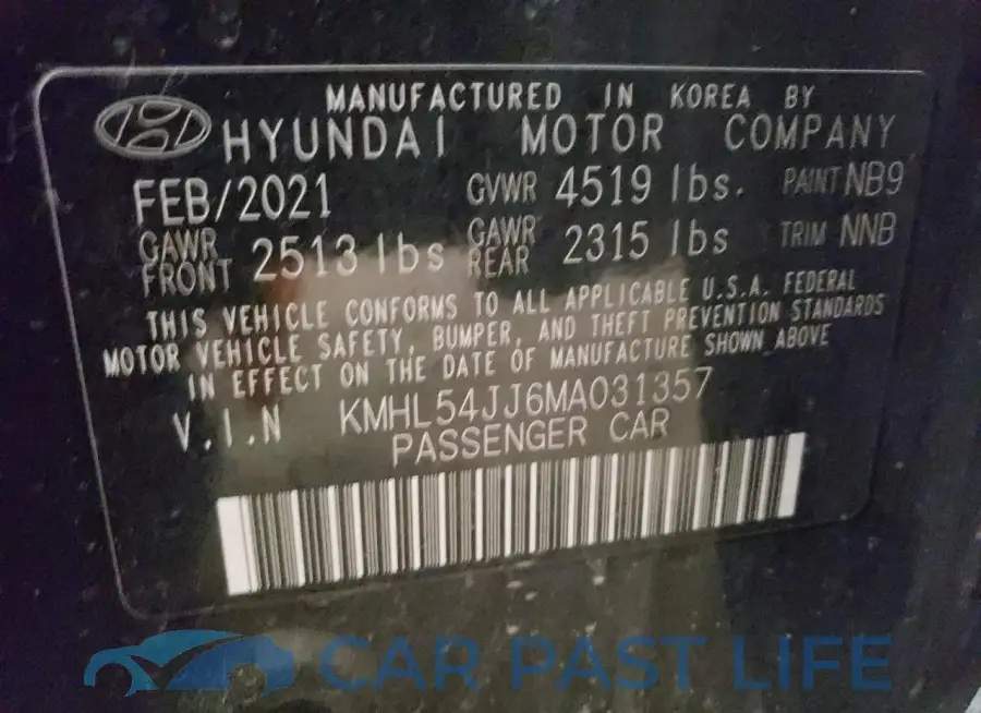 KMHL54JJ6MA031357# 12
