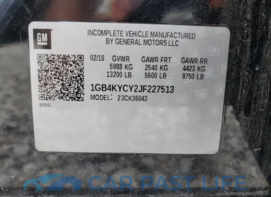 1GB4KYCY2JF227513# 13