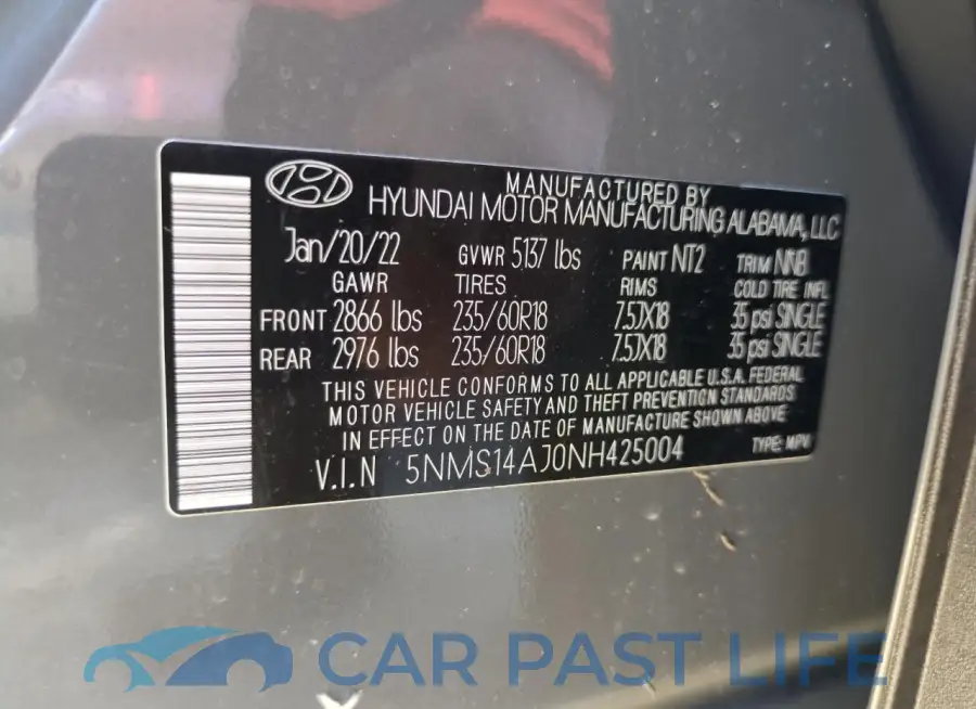 5NMS14AJ0NH425004# 13