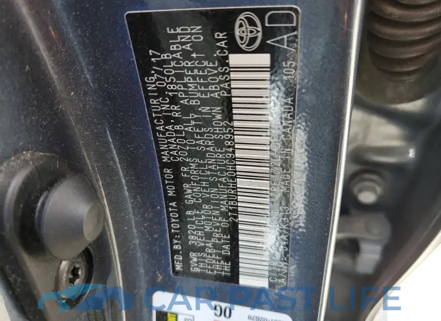 2T1BURHE0HC948952# 13