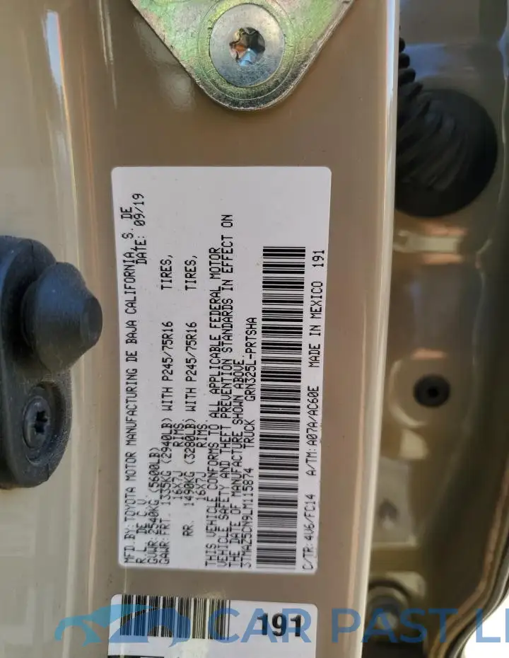 3TMAZ5CN9LM115874# 12