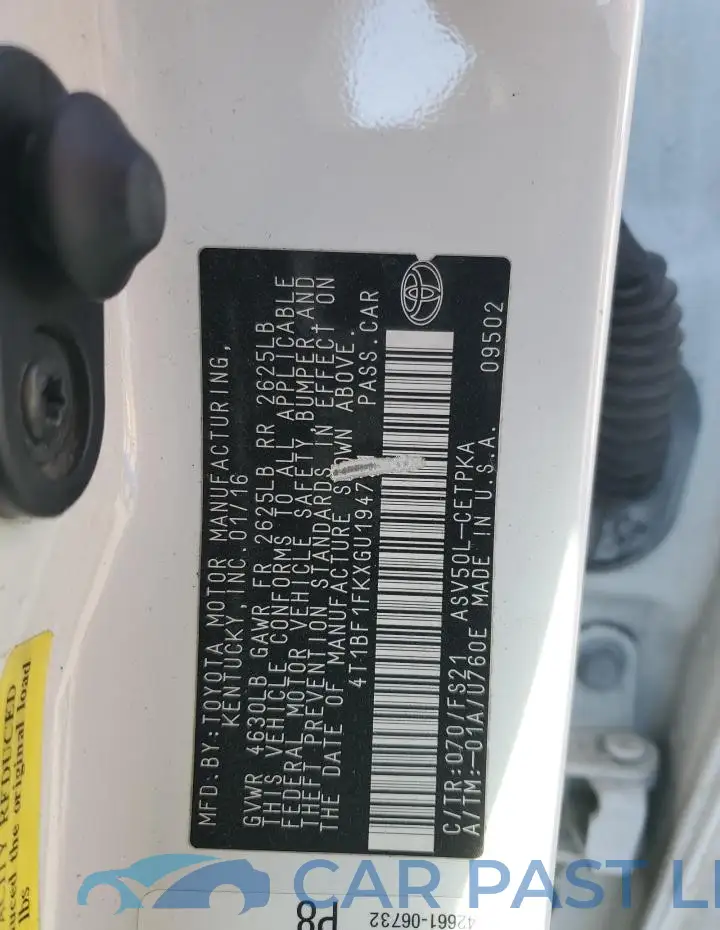 4T1BF1FKXGU194721# 12