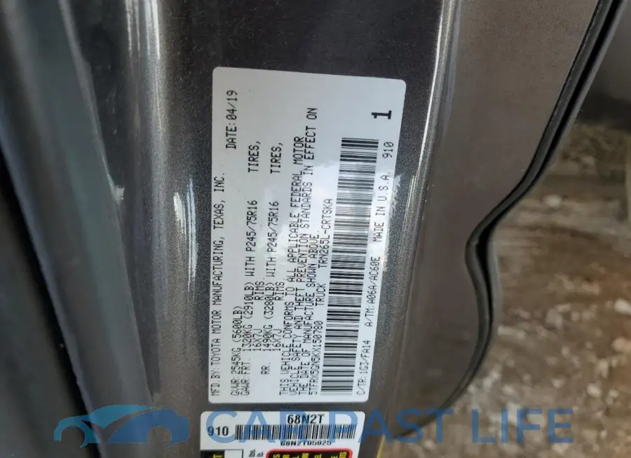 5TFRX5GN5KX150780# 12