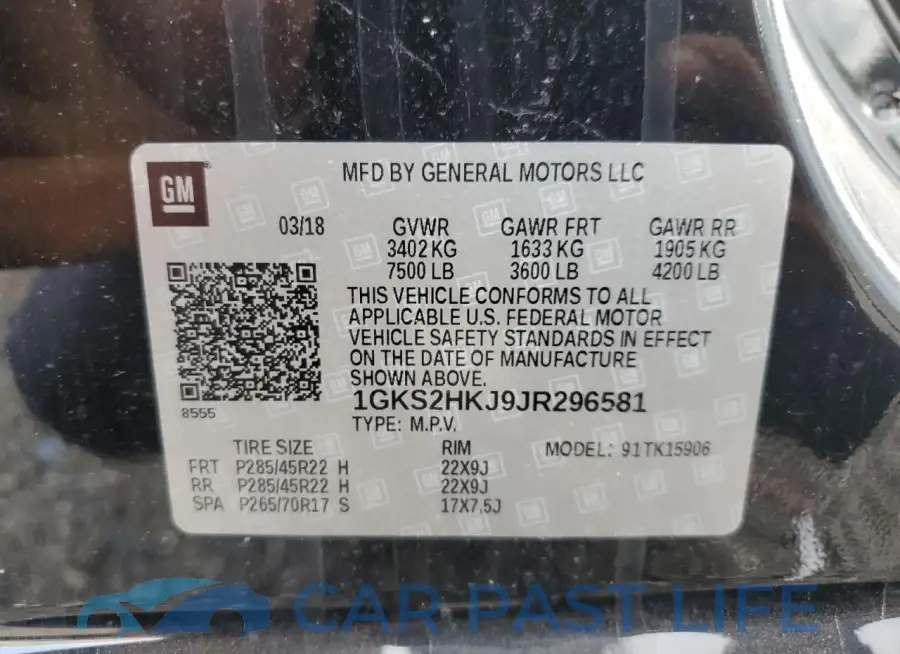 1GKS2HKJ9JR296581# 13