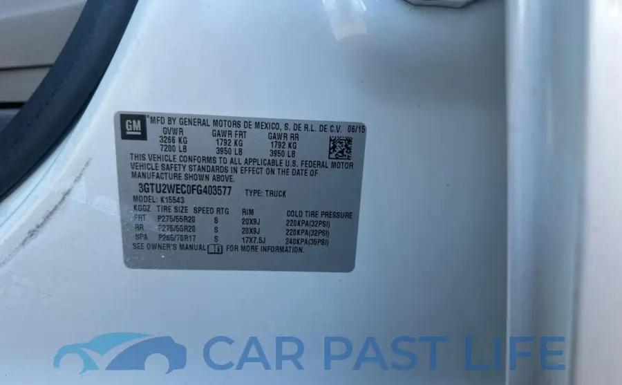 3GTU2WEC0FG403577# 10