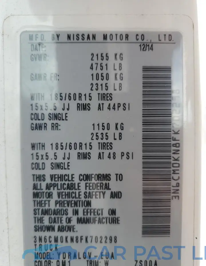 3N6CM0KN8FK702298# 13