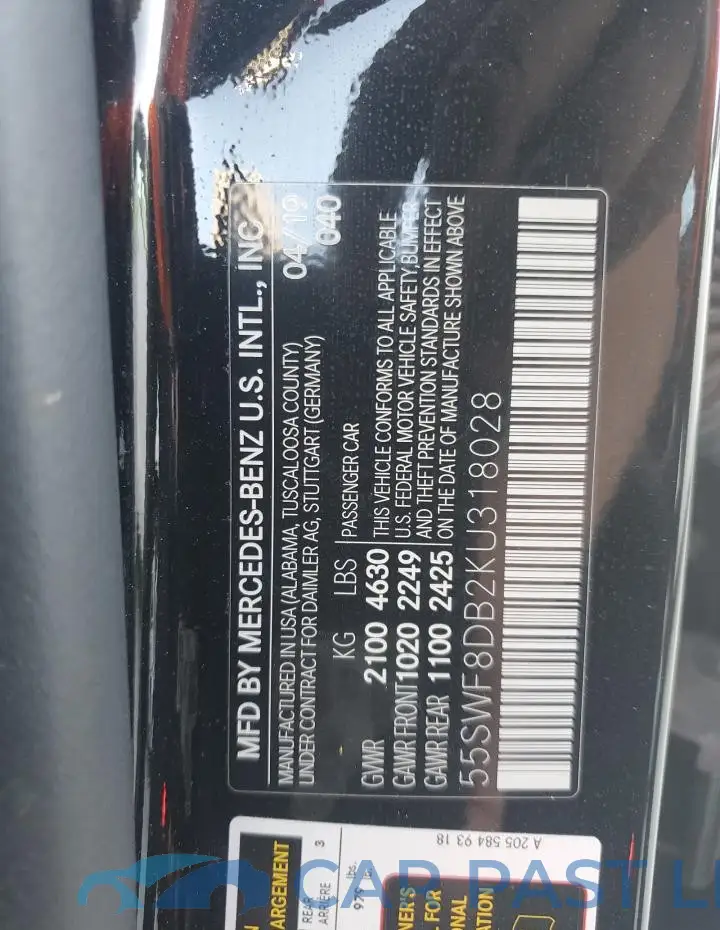 55SWF8DB2KU318028# 12