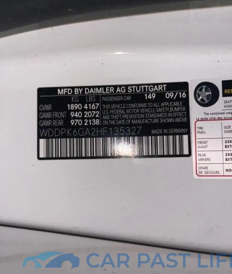WDDPK6GA2HF135327# 10