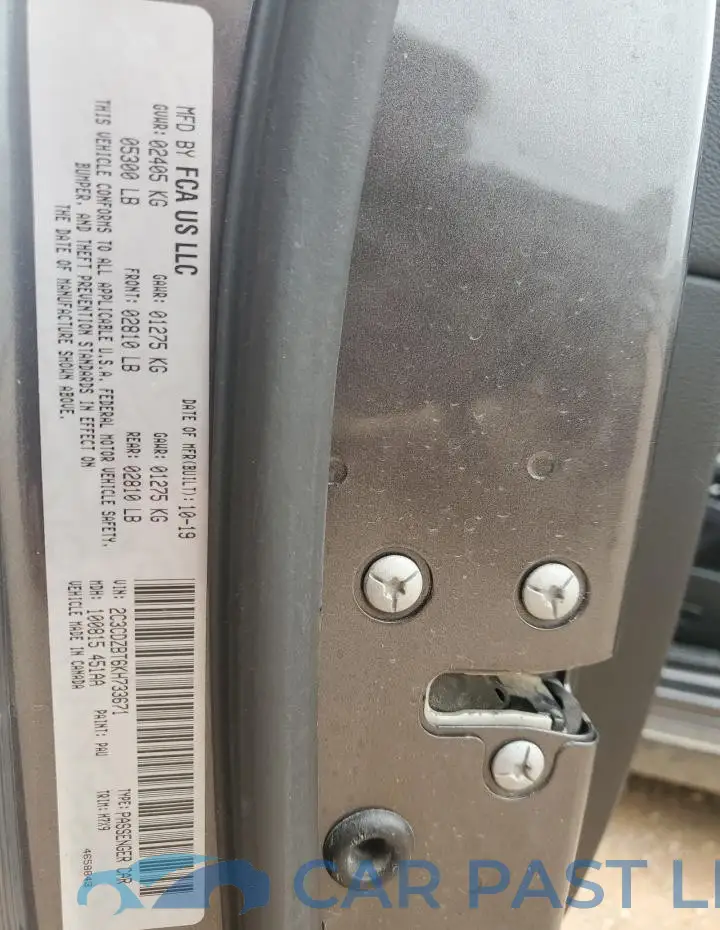 2C3CDZBT6KH733671# 12