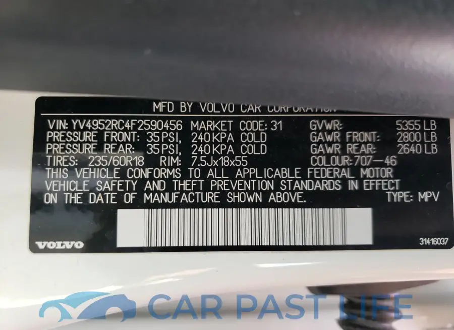 YV4952RC4F2590456# 14