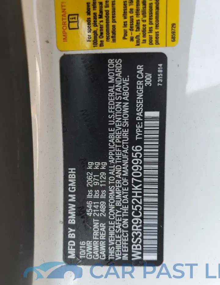 WBS3R9C52HK709956# 12