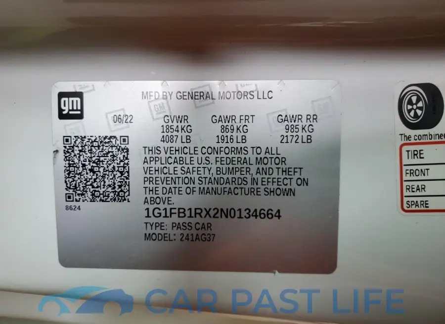 1G1FB1RX2N0134664# 12