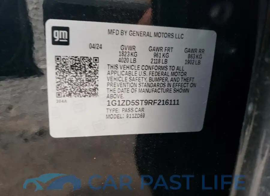 1G1ZD5ST9RF216111# 12