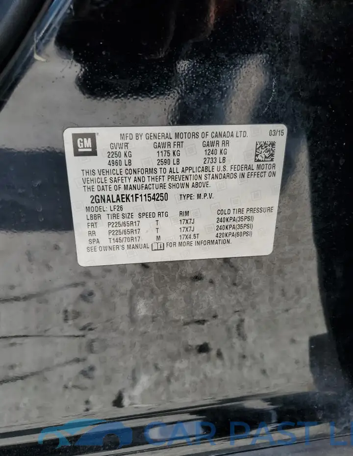 2GNALAEK1F1154250# 12
