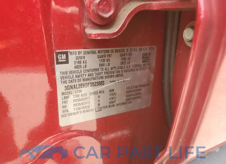 3GNAL2EK9FS523883# 13