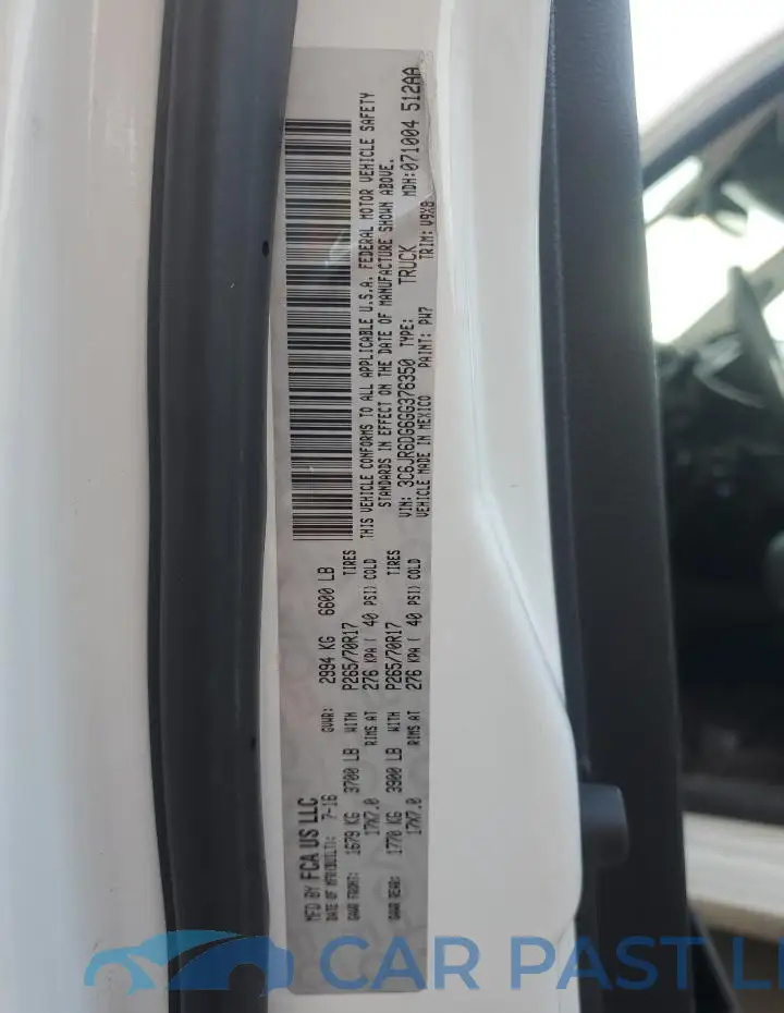 3C6JR6DG6GG376350# 12