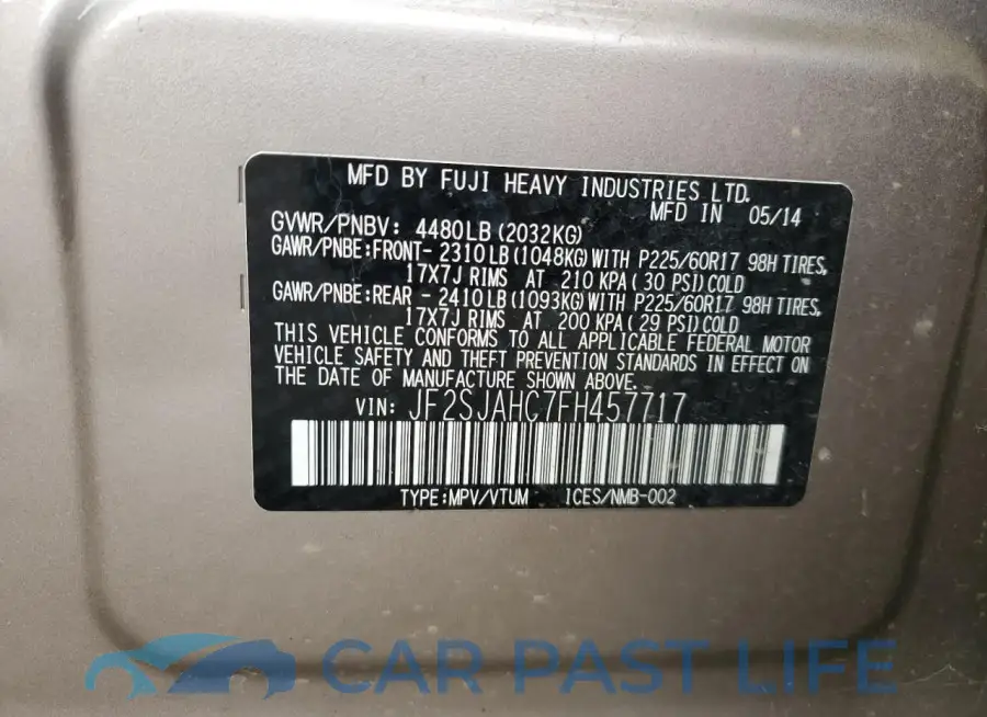 JF2SJAHC7FH457717# 13