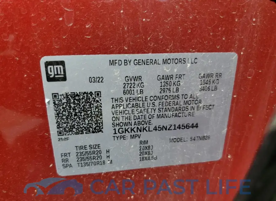1GKKNKL45NZ145644# 13