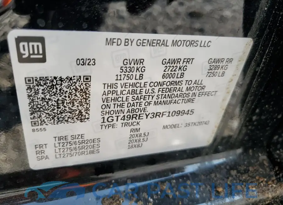 1GT49REY3RF109945# 12