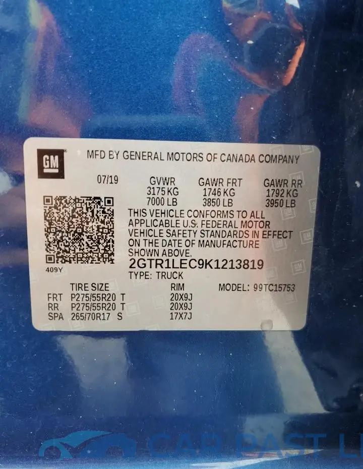 2GTR1LEC9K1213819# 12