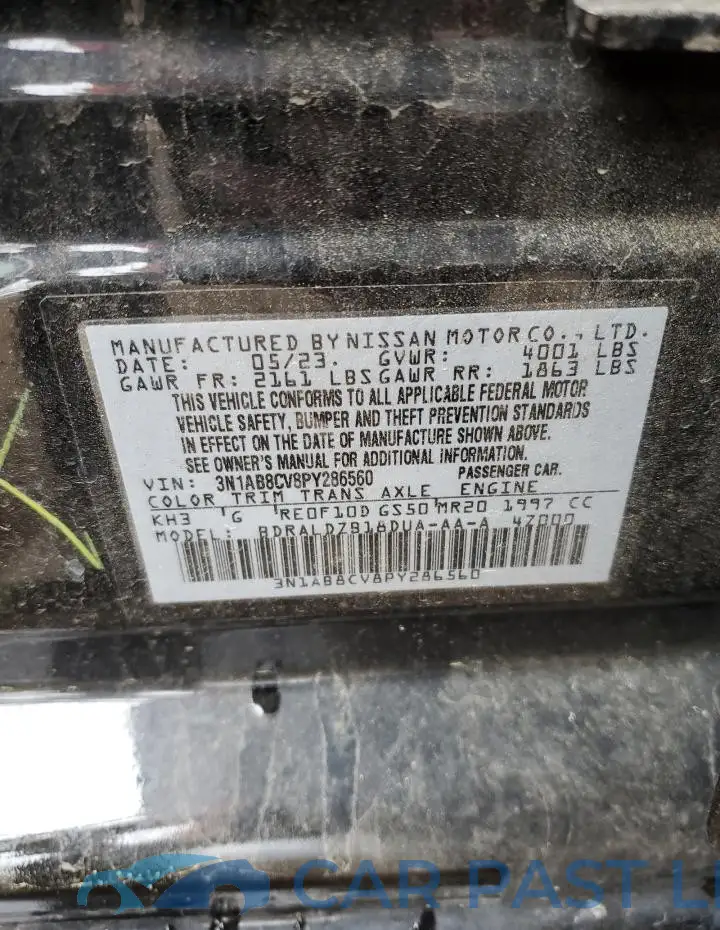 3N1AB8CV8PY286560# 12