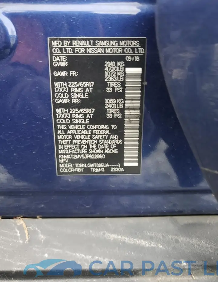 KNMAT2MV5JP622860# 13