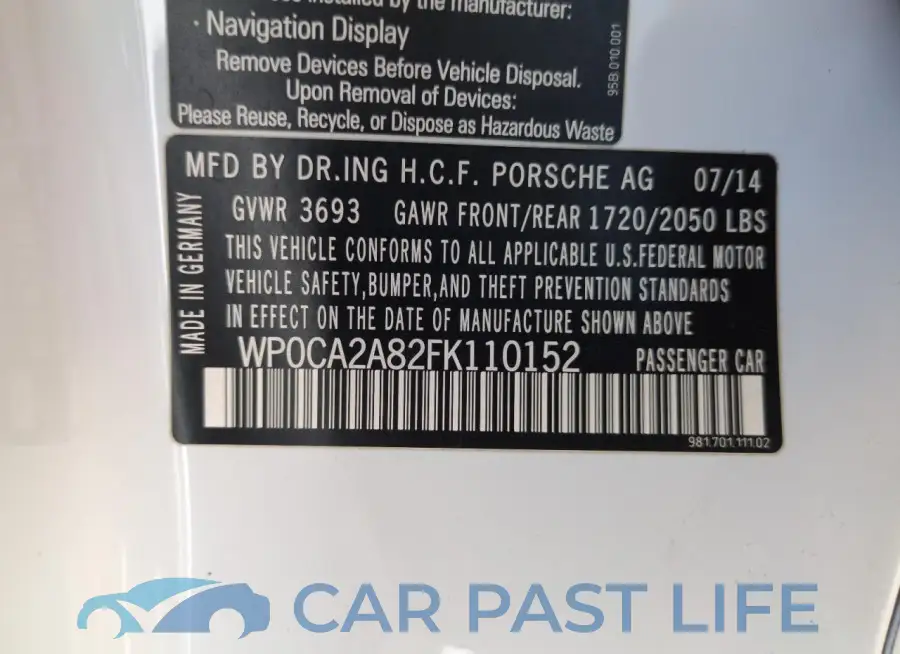 WP0CA2A82FK110152# 13