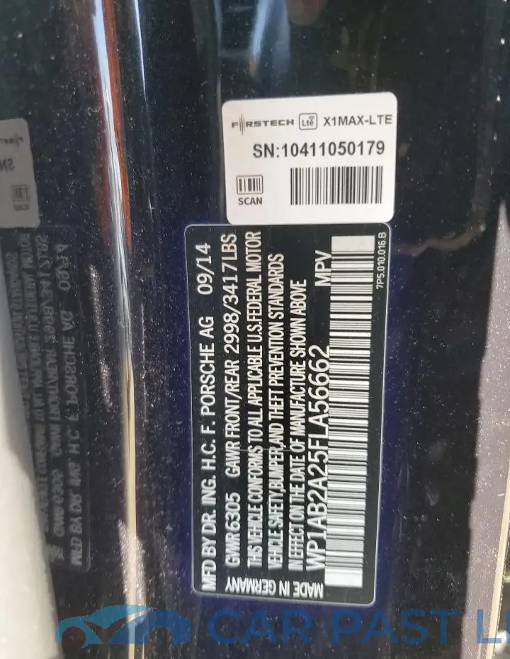 WP1AB2A25FLA56662# 12