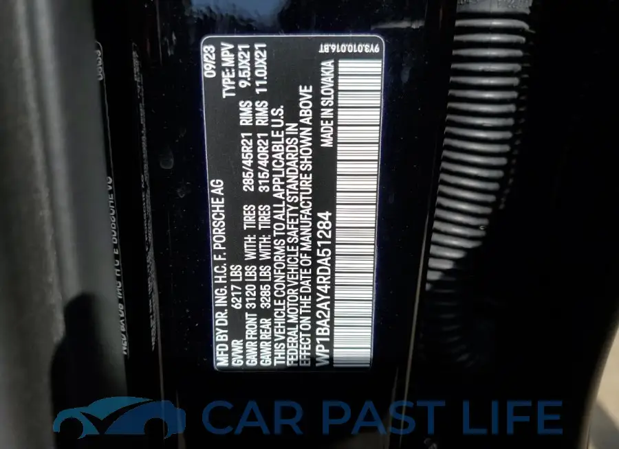 WP1BA2AY4RDA51284# 12
