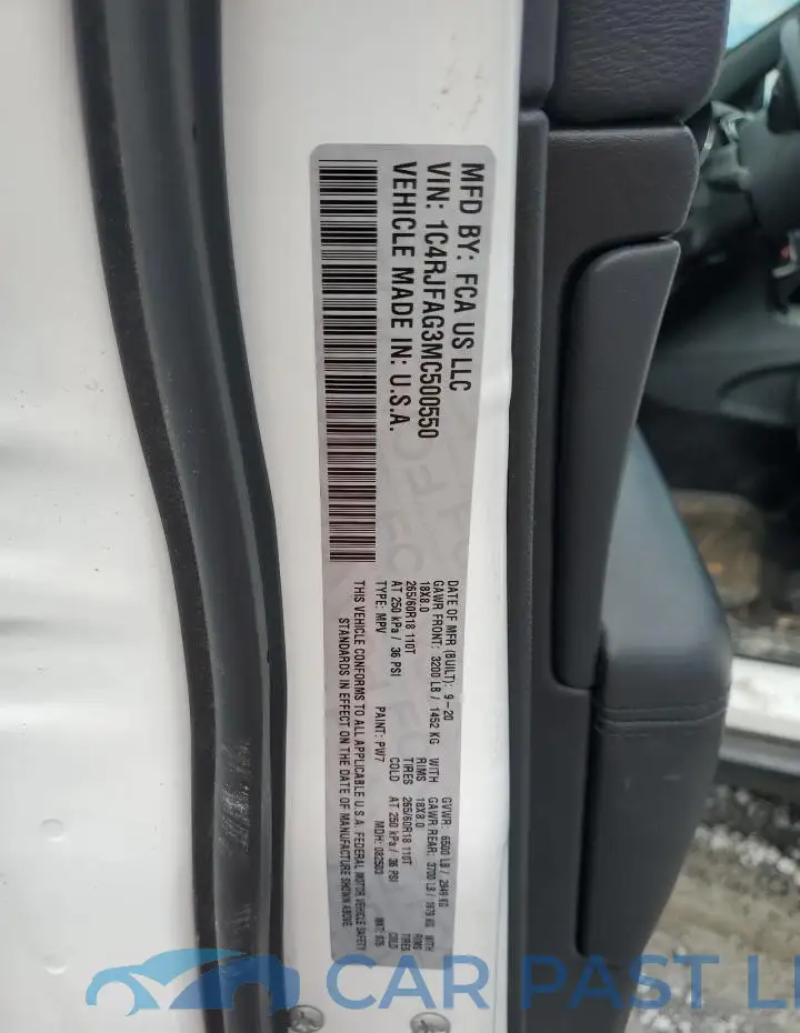 1C4RJFAG3MC500550# 13
