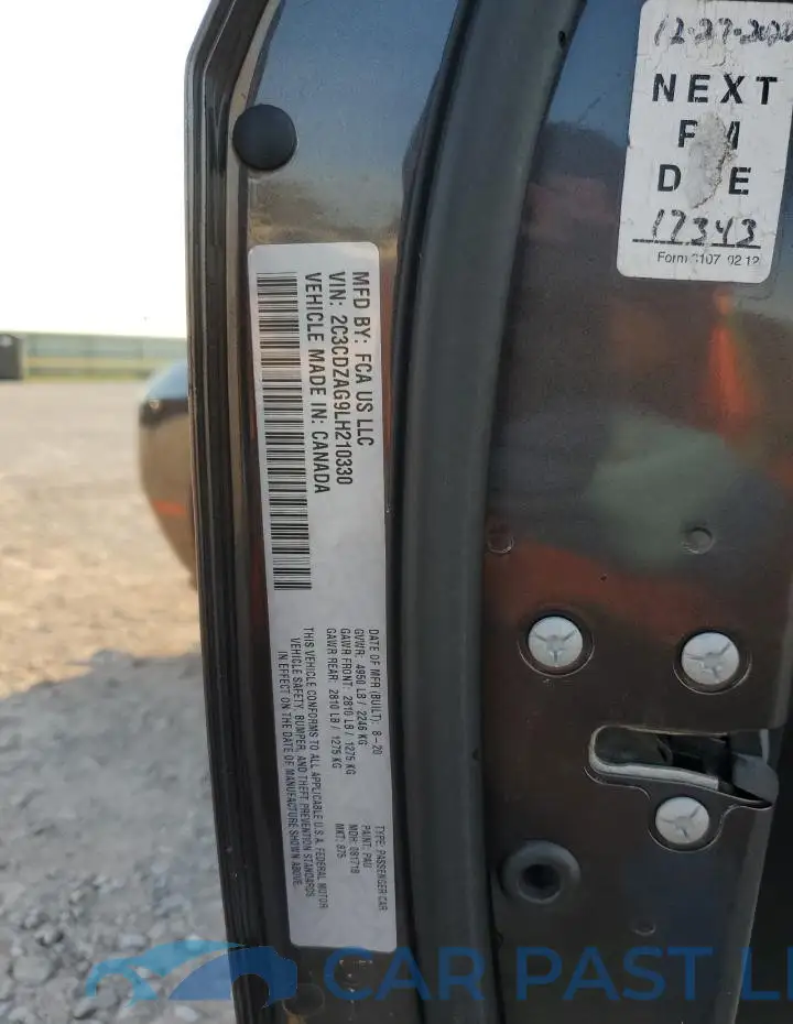 2C3CDZAG9LH210330# 12
